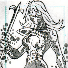 Sketch Card – Lionheart, Captain Britain