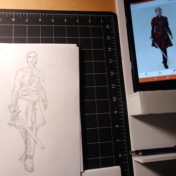 Finding Inspiration on Pinterest: Drawing a  Cool Swordswoman Pose