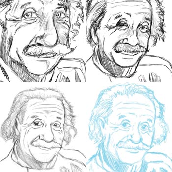 Repetition in Art: What I Learned Drawing Albert Einstein 4 Times